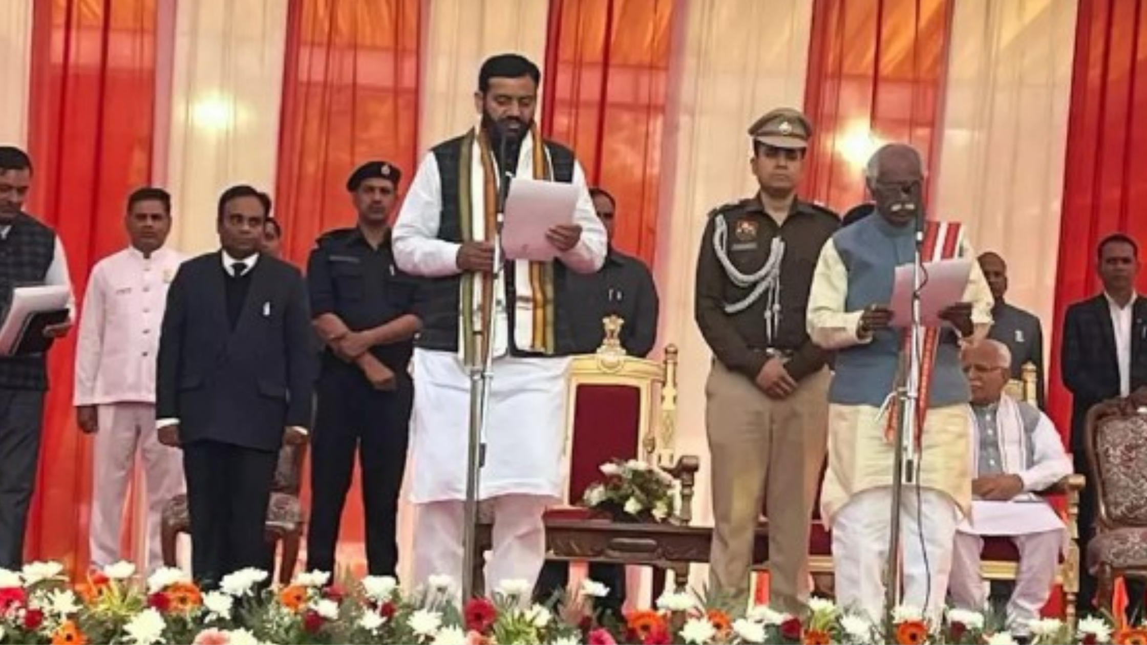 Haryana New CM: Naib Saini became the Chief Minister of Haryana, 5 ministers also took oath